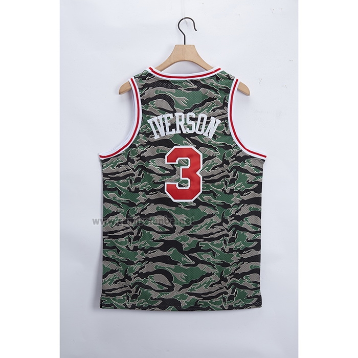 Camiseta Philadelphia 76ers Allen Iverson #3 Hardwood Classics 1996-97 Camuflaje